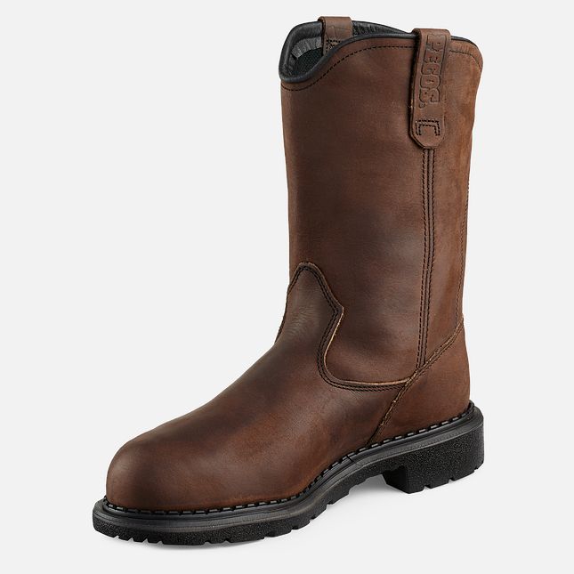 Red Wing Supersole® 11-inch Wasserdichte Metguard Pull-On Arbeitsstiefel Herren Braun | 1036-RYTFE