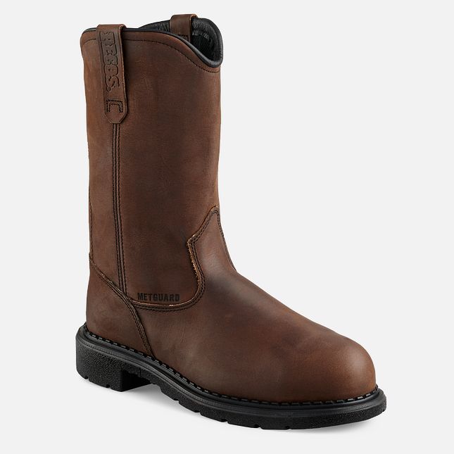 Red Wing Supersole® 11-inch Wasserdichte Metguard Pull-On Arbeitsstiefel Herren Braun | 1036-RYTFE