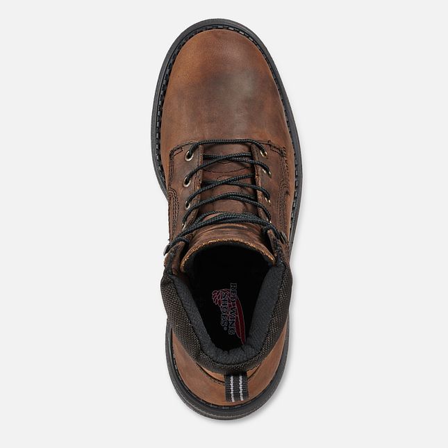 Red Wing Supersole® 8-inch Wasserdichte Metguard Sicherheitsschuhe Herren Braun | 4096-WDLSN