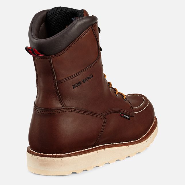 Red Wing Traction Tred 8-inch Wasserdichte Arbeitsstiefel Herren Braun | 8450-XLNQM