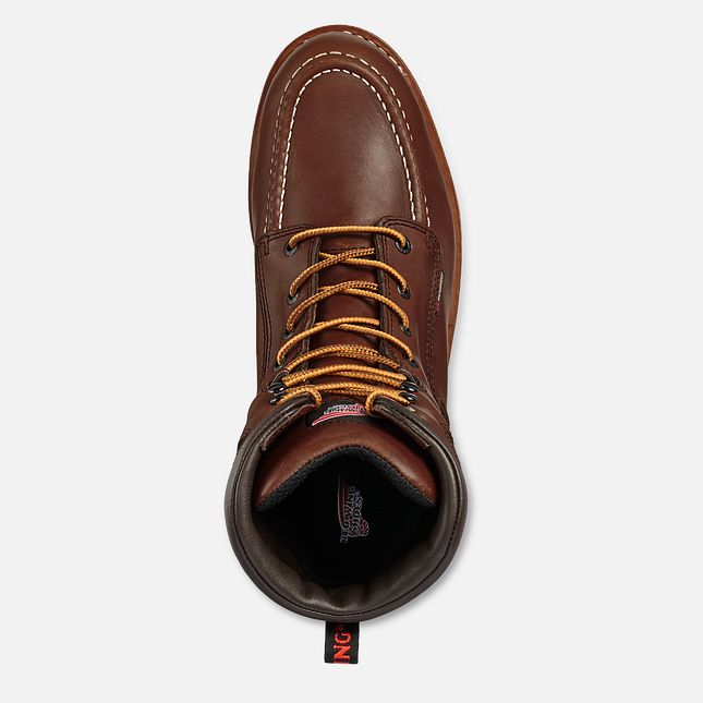 Red Wing Traction Tred 8-inch Wasserdichte Arbeitsstiefel Herren Braun | 8450-XLNQM