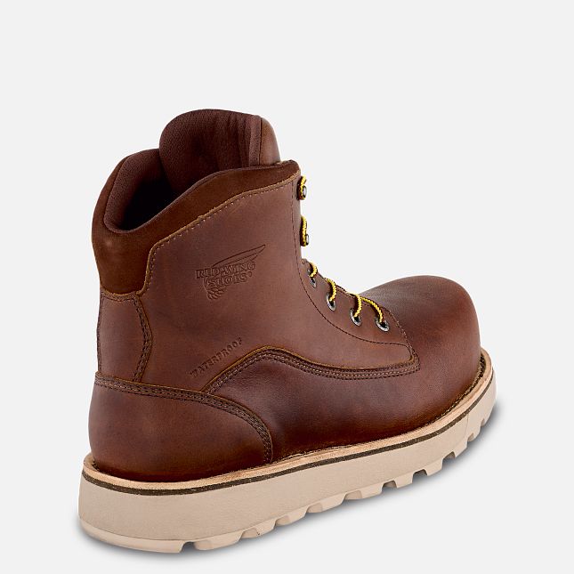 Red Wing Traction Tred Lite 6-inch Wasserdichte Sicherheitsschuhe Herren Braun | 0831-GECKV