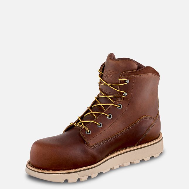 Red Wing Traction Tred Lite 6-inch Wasserdichte Sicherheitsschuhe Herren Braun | 0831-GECKV