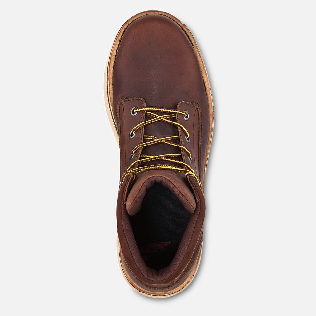 Red Wing Traction Tred Lite 6-inch Wasserdichte Sicherheitsschuhe Herren Braun | 0831-GECKV