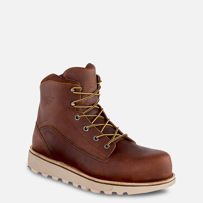 Red Wing Traction Tred Lite 6-inch Wasserdichte Sicherheitsschuhe Herren Braun | 0831-GECKV