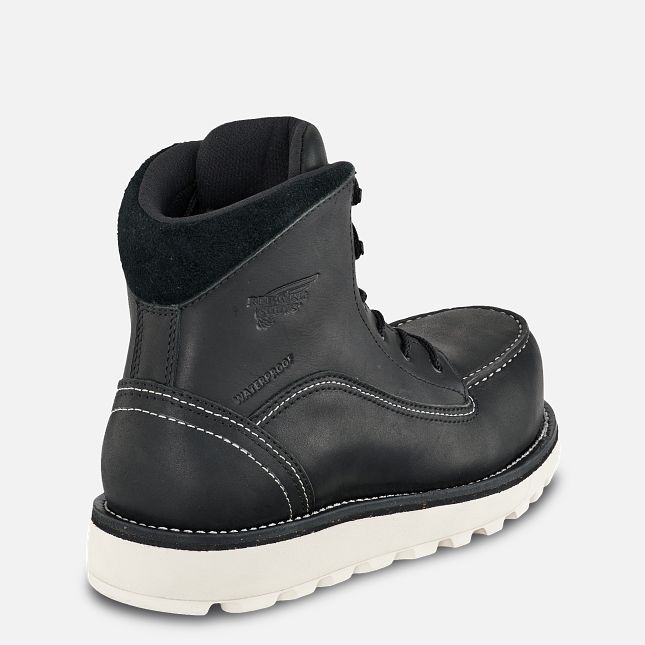 Red Wing Traction Tred Lite 6-inch Wasserdichte Sicherheitsschuhe Damen Schwarz | 1489-OAQVB