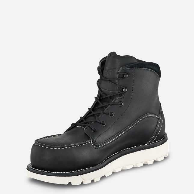 Red Wing Traction Tred Lite 6-inch Wasserdichte Sicherheitsschuhe Damen Schwarz | 1489-OAQVB