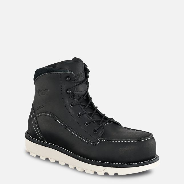 Red Wing Traction Tred Lite 6-inch Wasserdichte Sicherheitsschuhe Damen Schwarz | 1489-OAQVB