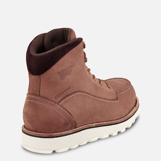 Red Wing Traction Tred Lite 6-inch Wasserdichte Sicherheitsschuhe Damen Dunkelrot | 4572-QBIEP