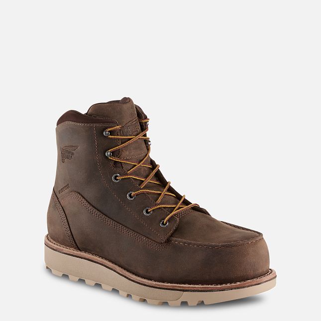 Red Wing Traction Tred Lite 6-inch Wasserdichte Arbeitsstiefel Herren Braun | 7029-MZKGS