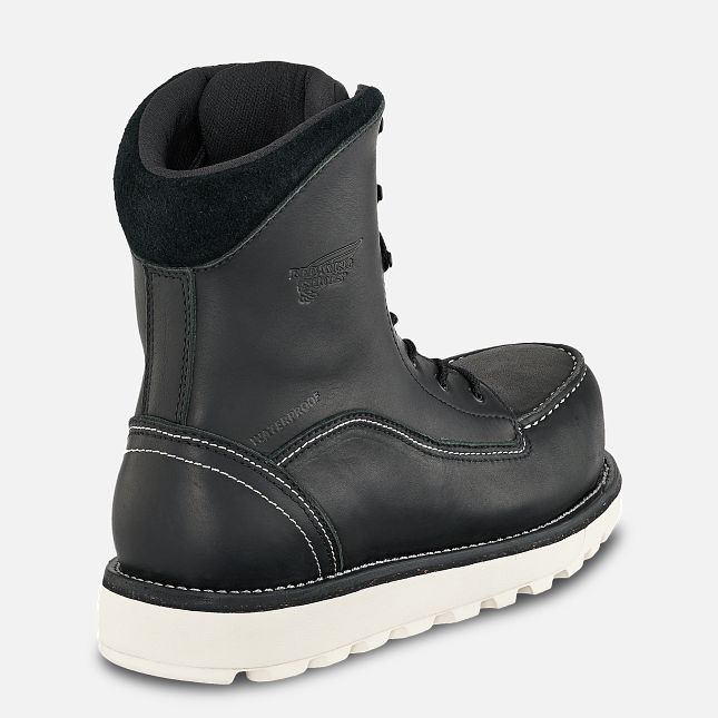 Red Wing Traction Tred Lite 8-inch Wasserdichte CSA Wasserdichte Schuhe Damen Schwarz | 0193-EWSZP