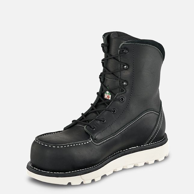 Red Wing Traction Tred Lite 8-inch Wasserdichte CSA Wasserdichte Schuhe Damen Schwarz | 0193-EWSZP