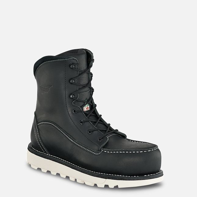 Red Wing Traction Tred Lite 8-inch Wasserdichte CSA Wasserdichte Schuhe Damen Schwarz | 0193-EWSZP