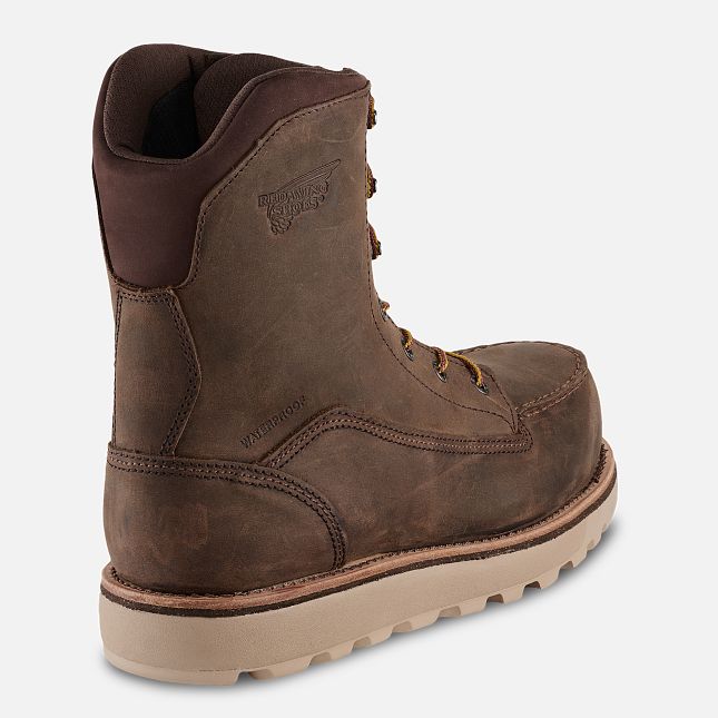 Red Wing Traction Tred Lite 8-inch Wasserdichte Sicherheitsschuhe Herren Braun | 3021-BQUNZ