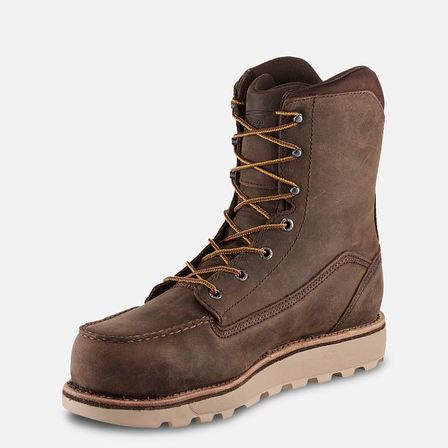 Red Wing Traction Tred Lite 8-inch Wasserdichte Sicherheitsschuhe Herren Braun | 3021-BQUNZ