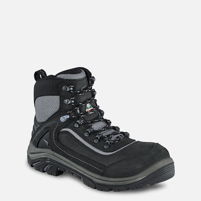 Red Wing Tradeswoman 6-inch Wasserdichte CSA Hiker Sicherheitsschuhe Damen Schwarz Grau | 0673-NARID