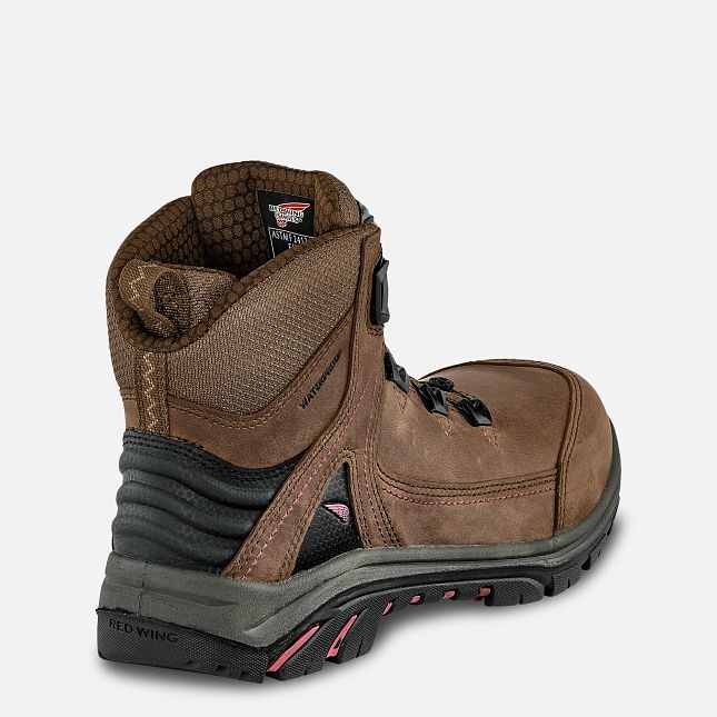 Red Wing Tradeswoman 6-inch Wasserdichte Wasserdichte Schuhe Damen Braun | 1485-PVTNO