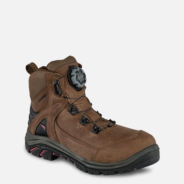 Red Wing Tradeswoman 6-inch Wasserdichte Wasserdichte Schuhe Damen Braun | 1485-PVTNO