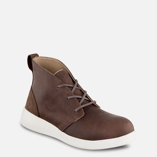 Red Wing Zero-G Lite Sicherheits Kappe Chukka Arbeitsstiefel Damen Braun | 0526-WKXFL