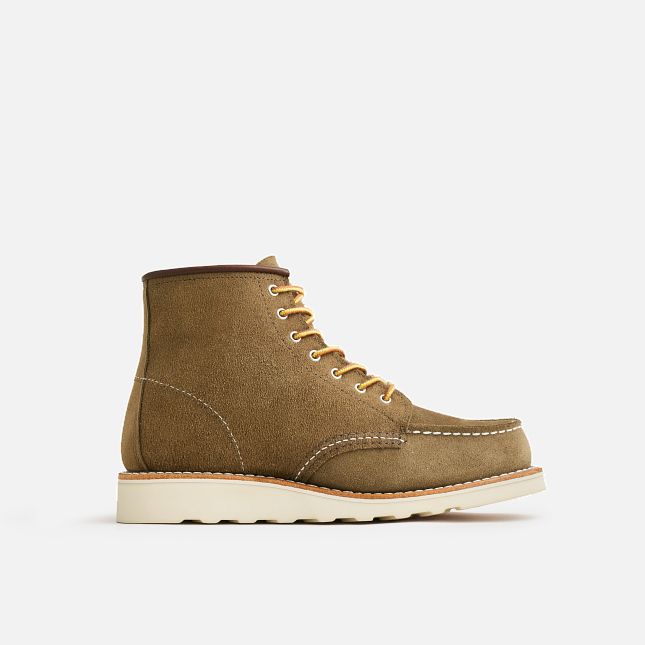 Red Wing 6-Inch Kurzes in Olive Mohave Leder Heritage Stiefel Damen Olivgrün | 9085-PUREW