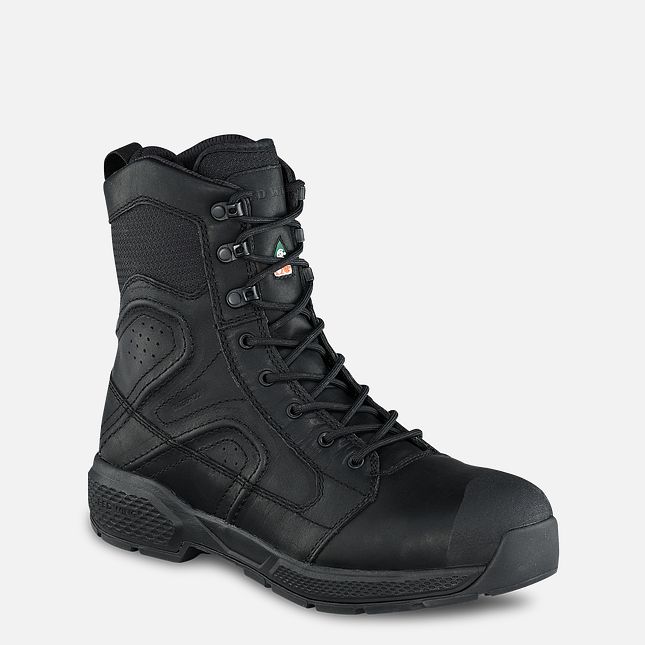 Red Wing Exos Lite 8-inch Wasserdichte CSA Sicherheitsschuhe Herren Schwarz | 0319-YECNP